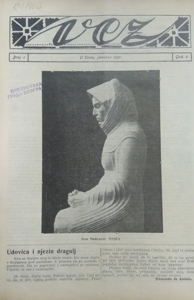 Vez is a magazine that was published once a month in the period from 1926 to 1932 in Trieste. It was intended for a female audience, primarily those from Istria, but it also contai. How to Apply for a Canada Council Project Grant as an Arts Writer