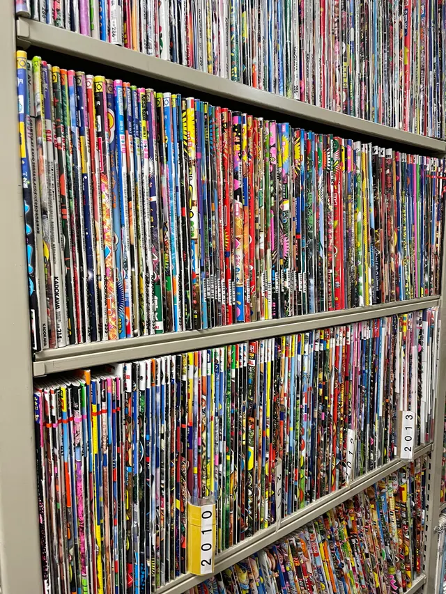 Magazines at Oya Soichi Library. Fictional case: correcting a producer credit