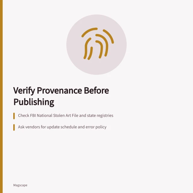 Checklist for verifying painting provenance before publication. How to Verify a Painting’s Provenance Before You Publish a Review