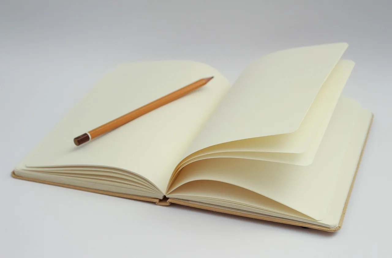 notebook, writing, blank page, beginning, start, ideas, pencil, book, writing, beginning, start, start, start, start, start, pencil. How to write a book review, step by step, without padding