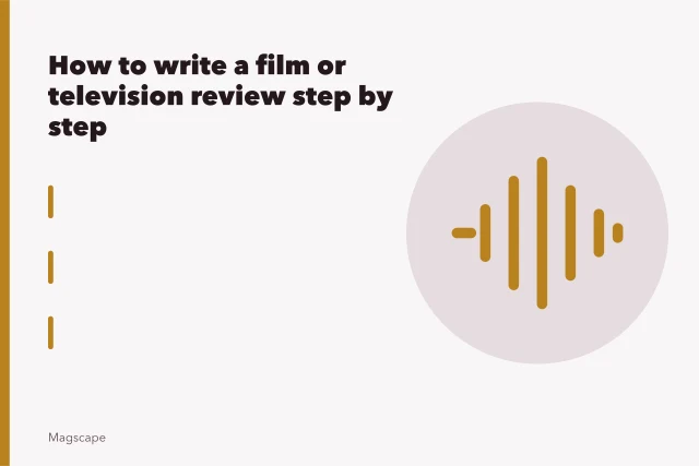 Wooden clapperboard film slate with hinged clapstick on a film set. How to write a film or television review step by step